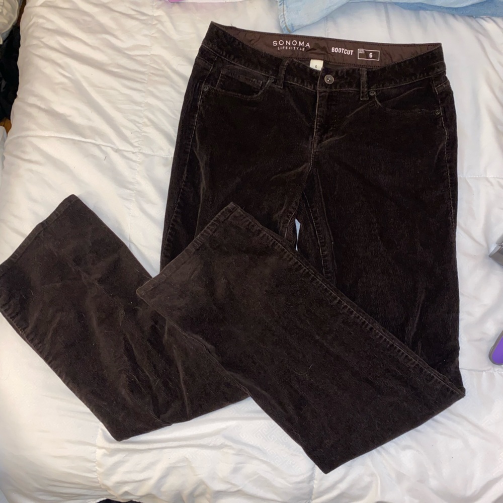 Sonoma Bootcut Brown Corduroy Pants